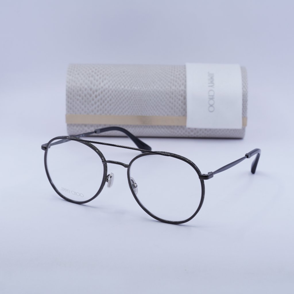 Final Price! Jimmy Choo Jc230 0807 00 Black With Glitter Eyeglasses 54mm